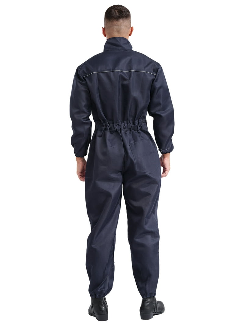Zaldita Men's Zipper Mechanics Work Overalls Long Sleeve