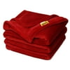 DOZZZ Super Soft Fuzzy Fur Warm Red Oversized Throw Blanket Cashmere Velvet Plush Light Weight Sherpa Solid Blanket for Couch/Sofa/Chair/Bedding Flannel Blanket 78 x 58 Inch
