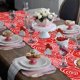 thumbnail image 3 of Puntoco Liquidación de suministros de cocina Bandera de mesa con flores para el día de San Valentín Fiesta navideña Cocina Sala de estar Mantel decorativo Mantel de lino con estampado Mantel de té, 3 of 4