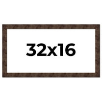 32x16 Frame Brown Burl Real Wood Picture Frame Width 1.625 Inches | Interior Frame Depth 0.5 Inches