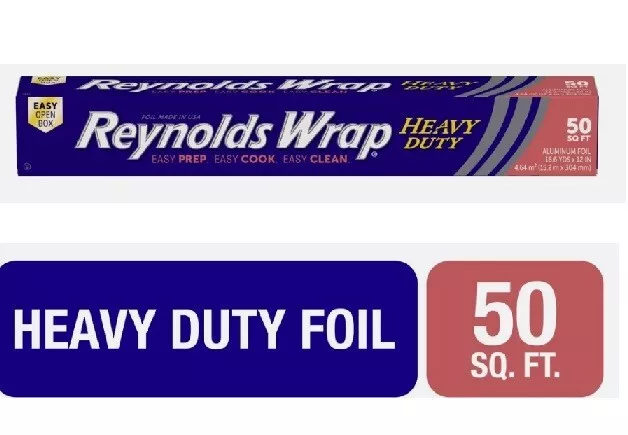 2x Reynolds Wrap Aluminum Foil Heavy Duty Roll 50 Square Feet - NEW - 2 PACK