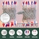 thumbnail image 2 of Cadena de luces LAMPHOME, 9,7 m, 150 unidades, rojo, blanco y azul, 2 of 7