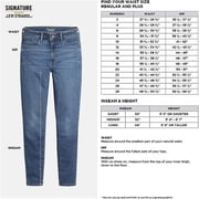 Signature by Levi Strauss & Co. Gold Label Womens Totally Shaping Pull-On Skinny Jeans, Noir, 6 Medium New with box/tags