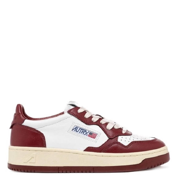 Autry Bicolor Medalist Leather Low Sneakers, Brand Size 42 ( US Size 9 )