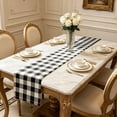 thumbnail image 6 of Yomiee Checkered Line Table Runner 12 x 72 Inch Gingham Table Runner for Birthday Parties Wedding Decorations Shower Racing Party Decorations, 6 of 6
