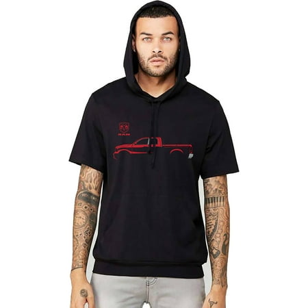 - Men's Dodge Ram Truck Silhouette Black Short Sleeve Hoodie T-Shirt 2X-Large Black