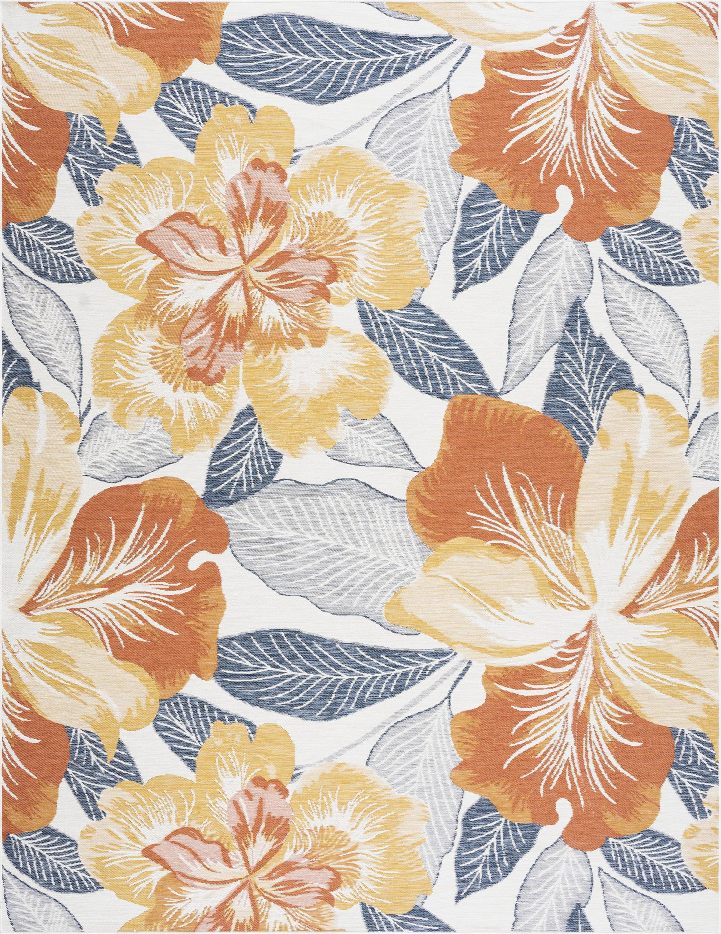 5x7 Water Resistant, Indoor Outdoor Rugs for Patios, Front Door Entry, Entryway, Deck, Porch, Balcony | Outside Area Rug for Patio | Multi-Color, Floral | Size: 5'3'' x 7'3''