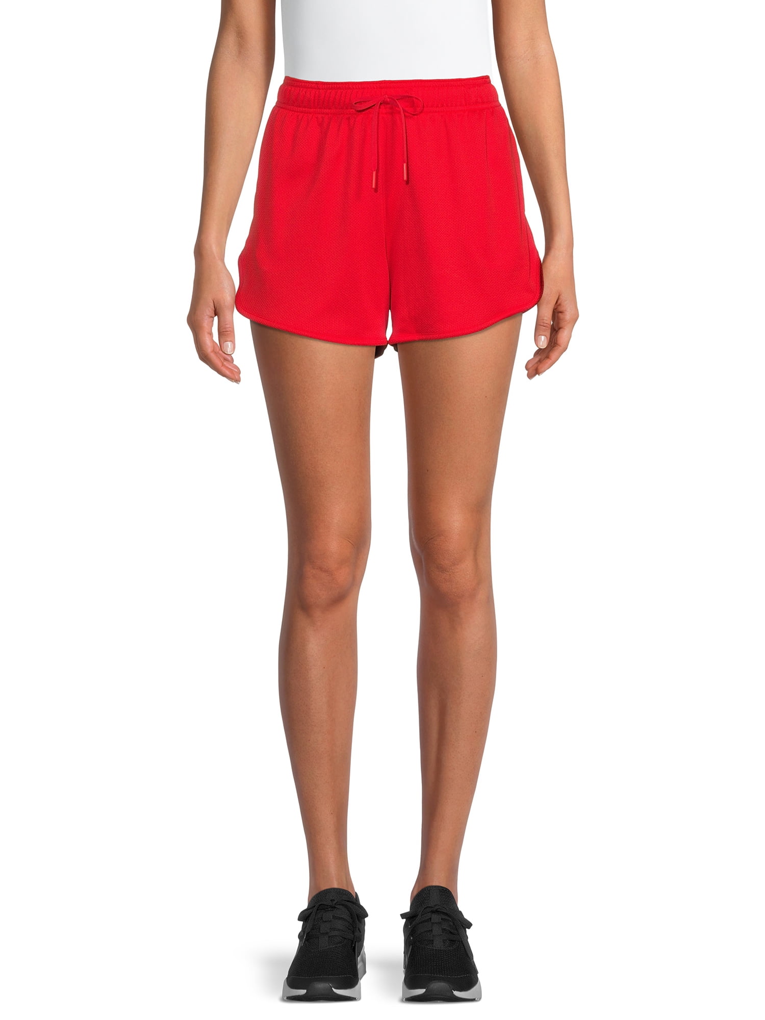 Athletic Works Women's High Rise Pull On Mesh Shorts