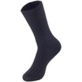 thumbnail image 3 of Lian LifeStyle Ultralight Men's 6 Pairs Wool Crew Socks - Great Activewear For Fun Sports, all Season & Weather HR16116 Size 6-9-Black, 3 of 3