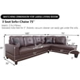 thumbnail image 2 of Sienwiey L-Shape Sectional Sofa & Chaise Couch for Living Room Furniture Set，Faux Leather Sofa Set, 2 of 5