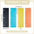 thumbnail image 2 of 20pcs 4 colors Plastic Binder Index Tabs Planner Divider for Round Ring Binder sheet Protector Rectangle Mixed color 278x80x1mm Hole: 15x6mm 5pcs/color, 2 of 5