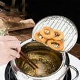 thumbnail image 2 of Silver Deep Fryer Pot with Removable Rack Enjoy Effortless Grease Draining, 2 of 11