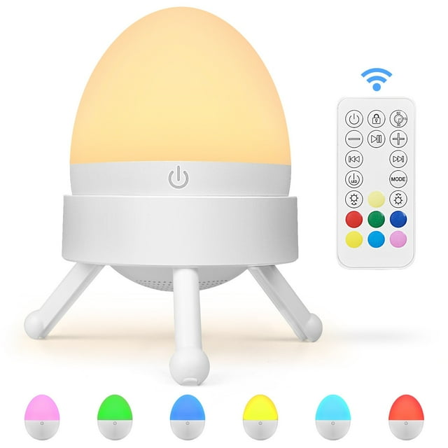Wdhugt Intelligent Color Light White Noise Sleep Aid Rechargeable Remote Control For Elderly Children Help Sleep Abs Pc Material