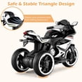 thumbnail image 3 of OLAKIDS 6V Kids Motorcycle with Forward & Reverse Switch, Headlight, Wheel Lights, Horn, Music, USB Port, 3-Wheel Ride on Toy for Toddler Aged 3+, 3 of 6