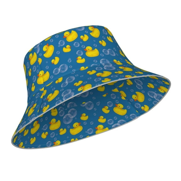 Kdxio Reflective Bucket Hat - Rubber Duck Print Bucket Hat for Men,Women