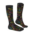 thumbnail image 3 of Fotbe Color Summer print Women's Men's Novelty Crew Socks Cotton Socks Knee High Socks for Walking,Running,Nurses,Pregnancy, 3 of 9