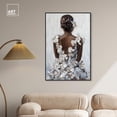 thumbnail image 3 of Her Ivory Blossom Dress Canvas Inspiring Women Protraits by Art Remedy, Black Frame, 30" x 45", 3 of 7