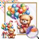 thumbnail image 1 of 5D DIY Taladro Parcial AB Diamante Pintura Globo Regalo Oso Kit45x45cm, 1 of 9