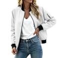 thumbnail image 6 of HAiming Plus Size Jackets for Women Long Sleeve Zip up Business Casual Trendy Jackets Fall Workout Tops with Pockets, 6 of 7
