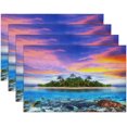 thumbnail image 2 of Summer Tropical Sea Placemats Set of 4 Rectangle Table Mats Washable Heat-Resistant Place Mat for Kitchen Dining Table Decor Indoor Outdoor, 2 of 6