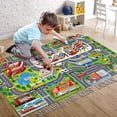 thumbnail image 4 of Oriate Kids Toy Dream Mat Racetrack Activity Playmat, Ideal Fun Carpet Racing Map for Bedroom Playroom, 47" X 31" Pretend Play Rug Safely Have Fun, Great for Playing with Car Toys 552-R, 4 of 6