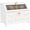 Solid White, variant on Double Layer Bread Box With Golden Trim for Countertop, Wooden Bread Container for Kitchen Counter, Corner Bread Storage (Black1)