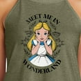 thumbnail image 3 of Alice In Wonderland - Meet Me in Wonderland - Juniors High Neck Tank Top, 3 of 5
