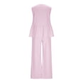 thumbnail image 5 of Bosfbaoi 2 Piece Sets For Women V-Neck Sleeveless Top High Waist Wide Leg Pants Commuting Set, 5 of 9