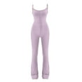 thumbnail image 3 of Clearance!NMMUED Workout Jumpsuits for Women, Sleeveless Jumpsuits for Women, Athletic Rompers for Women, Jumpsuits for Women Tummy Control, One Piece Jumpsuits for Women, Purple L, 3 of 8