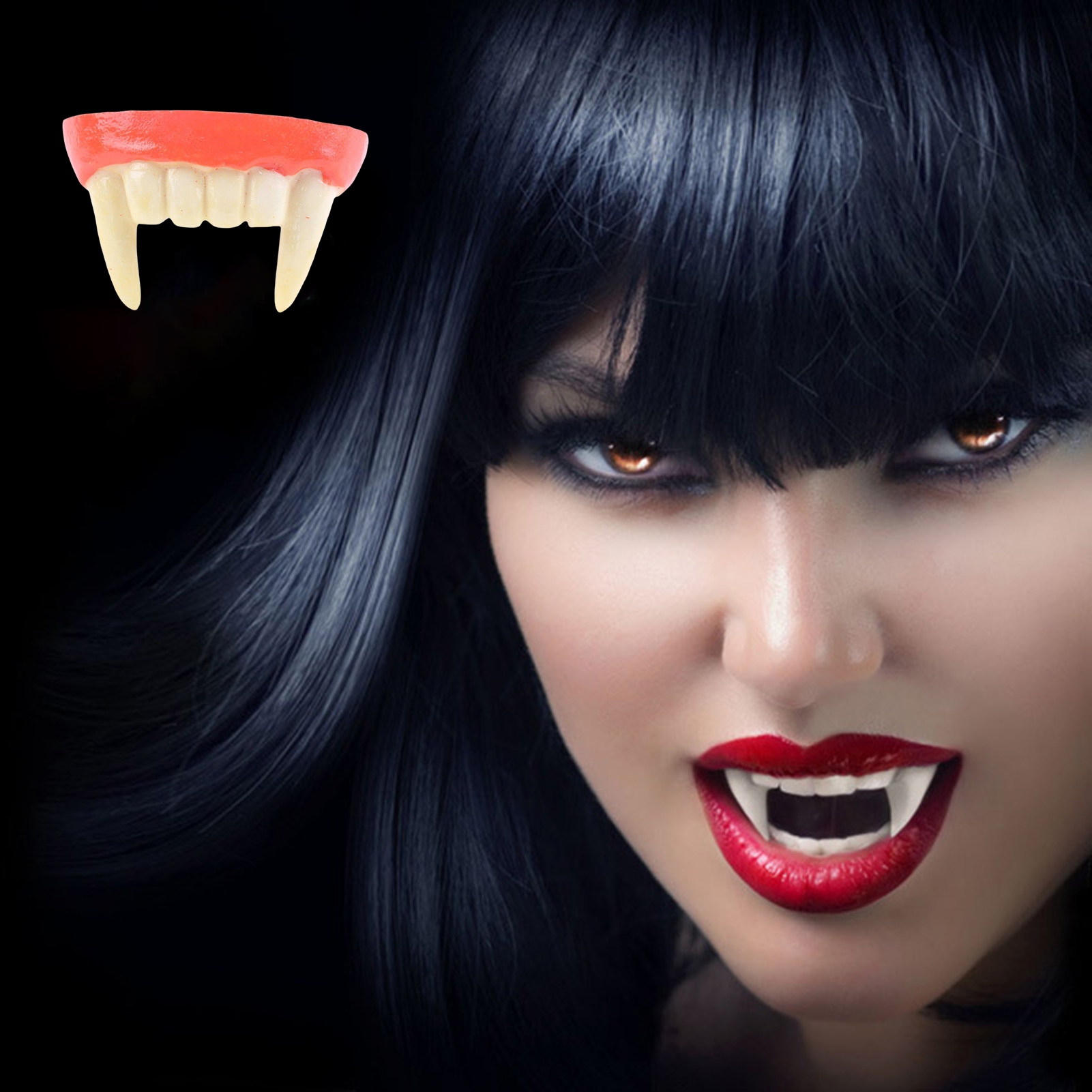 Jiaroswwei Vampires Fake Teeth Eyecatching Terrifying Strong Visual