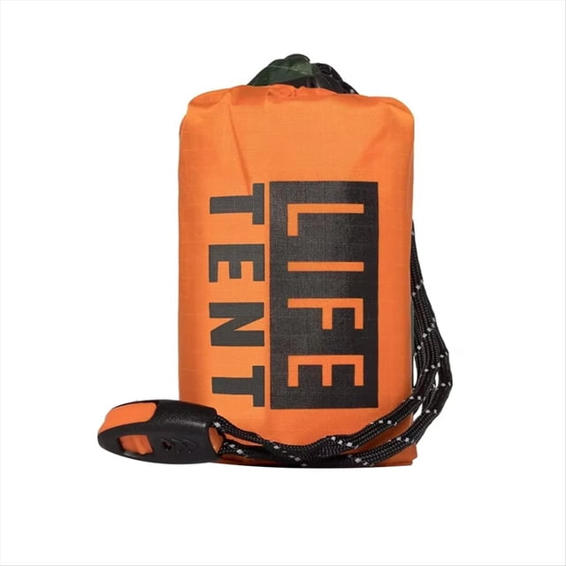 Tienda de Campaña Emergencia Aislada para Exteriores 2 Personas, Impermeable, Emergencias, con Aislamiento, Incluye Silbato Salvavidas, Antidesgarro