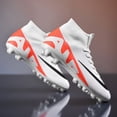 thumbnail image 4 of Tacos de fútbol profesionales para hombres, botas de fútbol de tobillo alto, TF/FG, entrenamiento al aire libre, puntas largas, césped, Futsal, antideslizante, ultraligero, 4 of 5