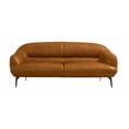 thumbnail image 3 of ACME Leonia Upholstery Loveseat with Sloped Arms in Cognac Brown Leather, 3 of 4