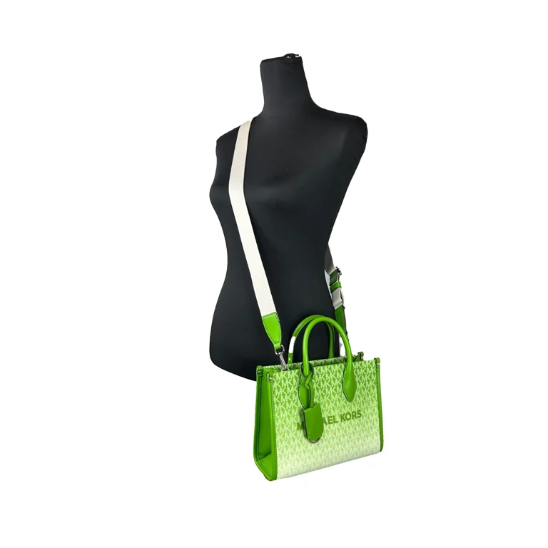 Michael Kors Mirella XS Leather Top Zip Shopper Tote Bag (Jungle