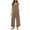Brown, variant on FAIWAD Rompers for Women Casual Knit Sleeveless Wide Leg Long Pants Overalls Summer Loose Jumpsuit with Pockets