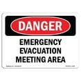 thumbnail image 1 of SignMission OS-DS-A-1218-L-2328 Signal de Danger OSHA 12 x 18 Po - Zone de Réunion d'Évacuation d'Urgence, 1 of 1