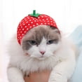 thumbnail image 3 of Pet Hat Breathable Creative Shape Super Cute Allergy Free Easy-wearing Decorative Non-woven Fabric Fruit Themed Pet Hat Sun Protection Cap Pet Supplies, 3 of 8