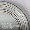 thumbnail image 4 of famiware Dinner Plates, 8 Inch Small Plate Set for 6, Dessert Appetizer Speckled Hand-made Ceramic Salad Plates, Microwave & Dishwasher Safe, Scratch Resistant, Twilight Series, Ashy Blue, 4 of 5