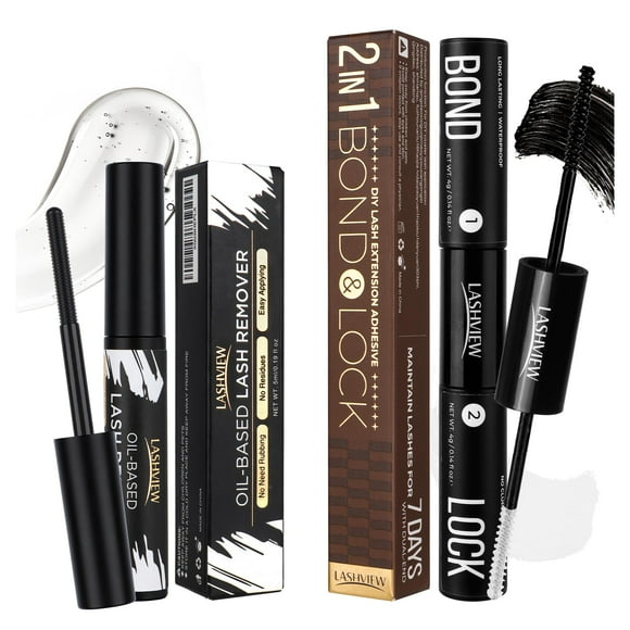 Kit Quita Pestañas y Adhesivo LASHVIEW Resistente al Agua y Sin Látex