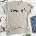 thumbnail image 2 of Feminist Shirt, Unisex Women's Men's Shirt, Feminism Shirt, Light Silk Gray, X-Small, 2 of 6