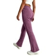thumbnail image 7 of Tqcoqu Women's High Waist Ribbed Knit Wide Leg Pants,Elastic Waist Casual Fit Pants,Purple Women's S-XXXL, 7 of 7