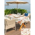 thumbnail image 4 of Easter Eggs Outdoor Tablecloth - 52x70 Inch Rectangle Dining Table Cover, Carrots Spring Daisy Botanical Rustic Vintage Waterproof Outdoor Table Cloth with Umbrella Hole & Zipper for Picnic/Patio, 4 of 7