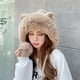thumbnail image 2 of Gorro de invierno para mujer, gorro de punto cálido, gorro de aviador con pompón de piel, gorro de cazador Ushanka con orejeras, 2 of 6