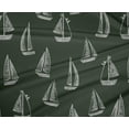 thumbnail image 4 of oneOone Polyester Lycra Dark Green Fabric Yacht Nautical Diy Clothing Quilting Fabric Print Fabric By Yard 56 Inch Wide, 4 of 4