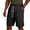 Black, variant on Athletic Shorts for Men Big and Tall Knee Length Summer Beach Shorts Hiking Fishing Elastic Waist Work Shorts with Zipper Pockets Black XXXL