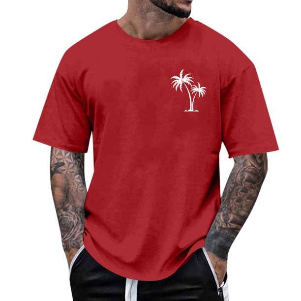 Tops para hombre, blusas y camisas de manga corta con cuello redondo para hombre, camisetas casuales con estampado de moda para hombre, blusa de manga corta, blusa de poliéster para hombre.