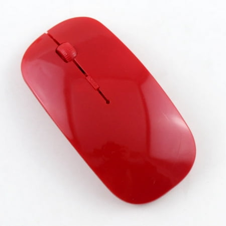 Super Receiver - SHOPFIVE Candy Color Ultra Thin Usb Optical Wireless Mouse 2.4G With Receiver Super Slim Mouse Cordless For Computer Pc Laptop