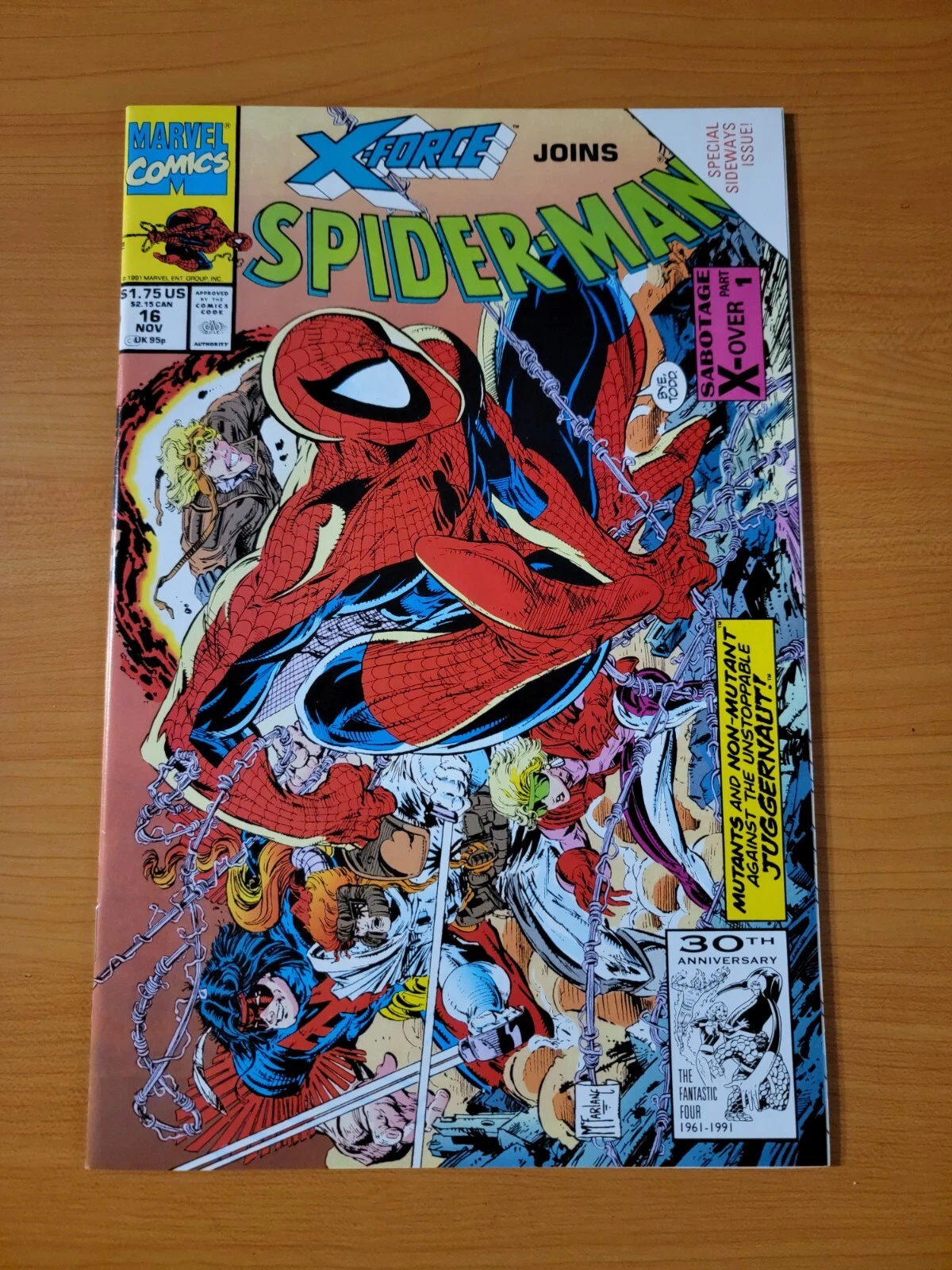 Spider-Man #16 Direct Market Edition ~ NEAR MINT NM ~ 1991 Marvel Comics