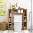 thumbnail image 4 of Costway Over The Toilet Storage Cabinet Double Door Bathroom Toilet Storage Organizer Natural, 4 of 10