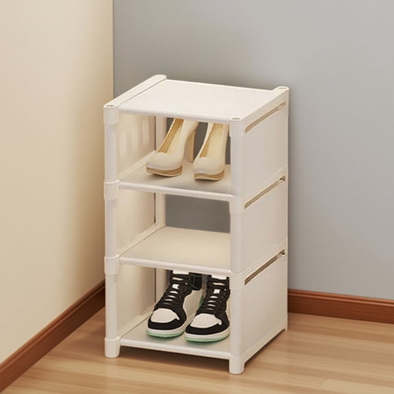Eolstice Multi Layer Shoe Rack for Space Saving Storage, Compact Shoe Organizer for Doorway Dormitory, Slim Design Shelf for Sneakers Slippers and Footwear